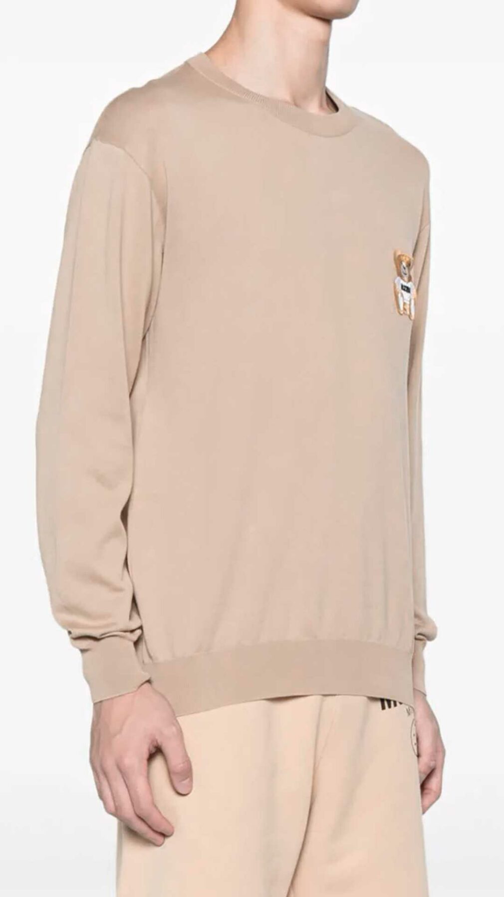 Jersey Moschino de punto con parche Teddy Bear