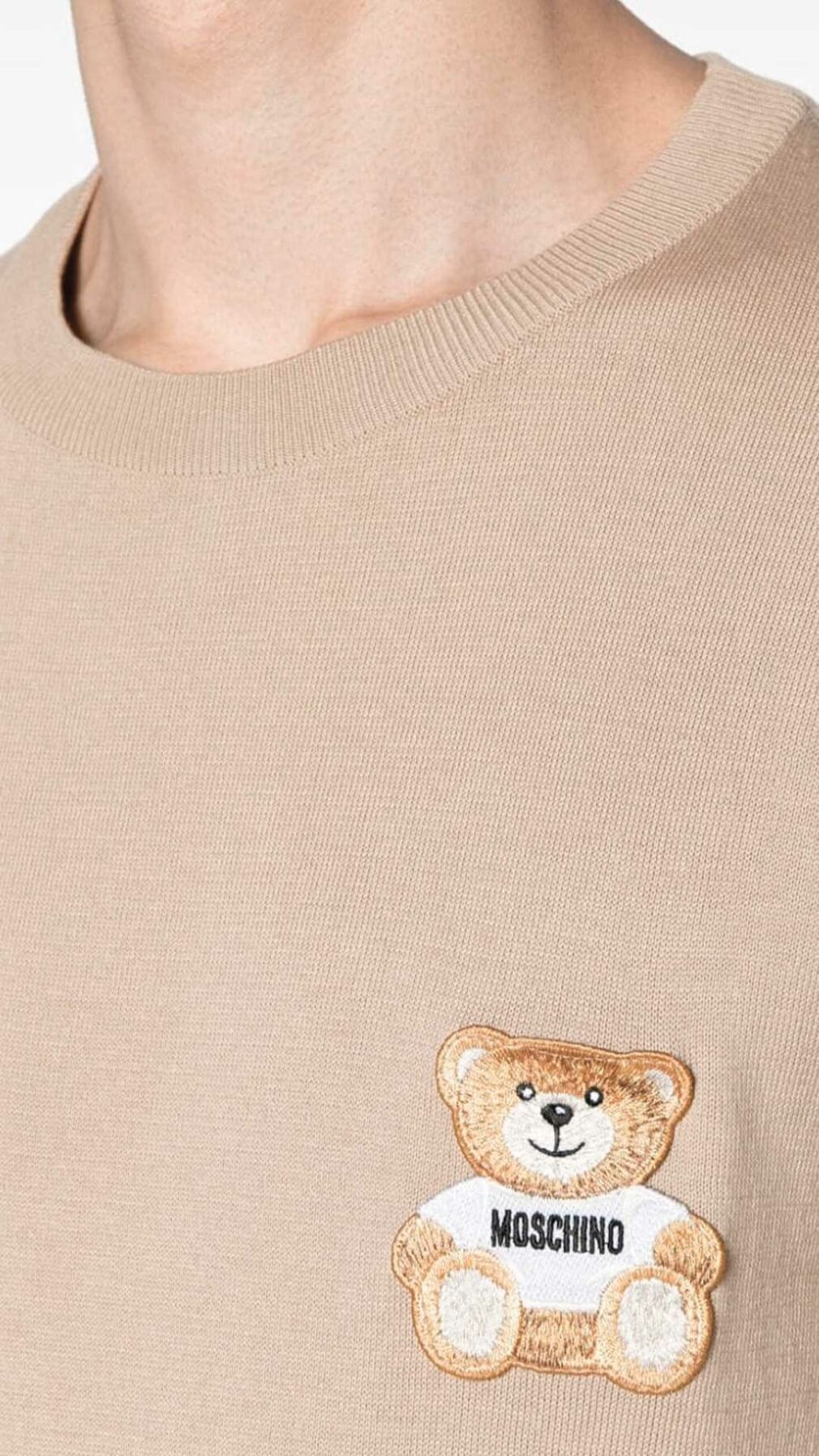 Jersey Moschino de punto con parche Teddy Bear
