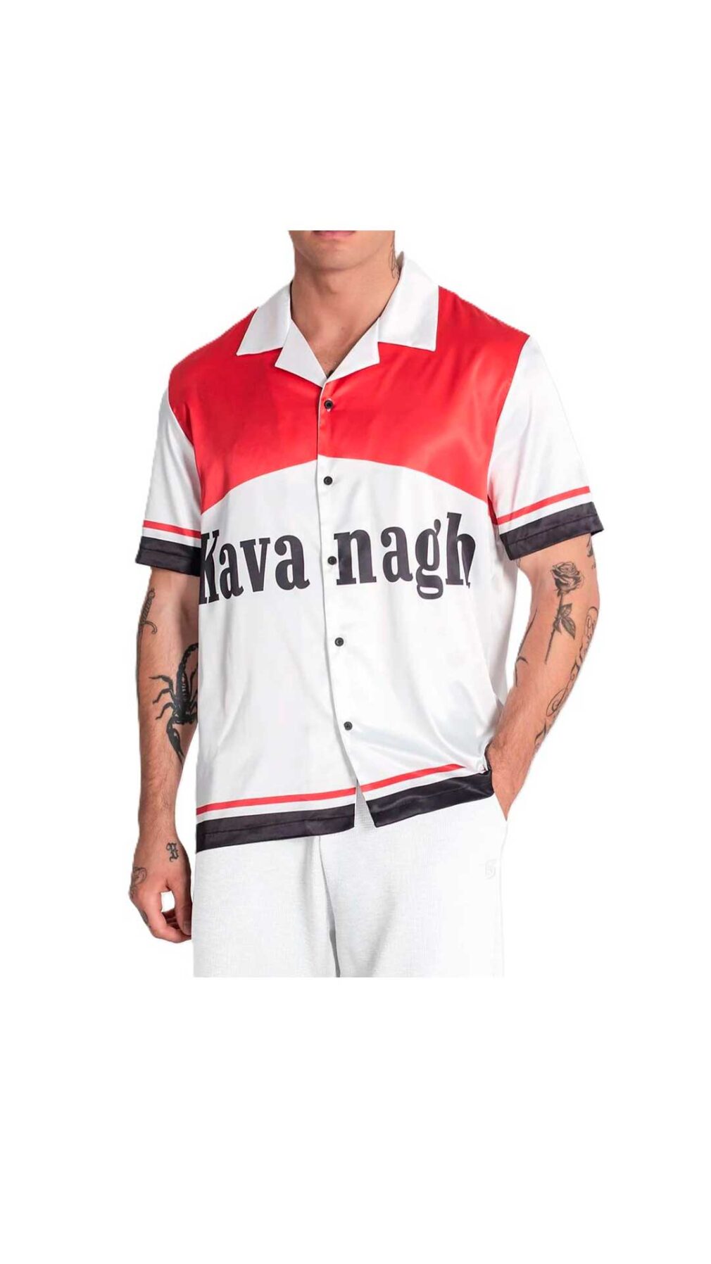 Camisa de manga corta muy holgada con estampado