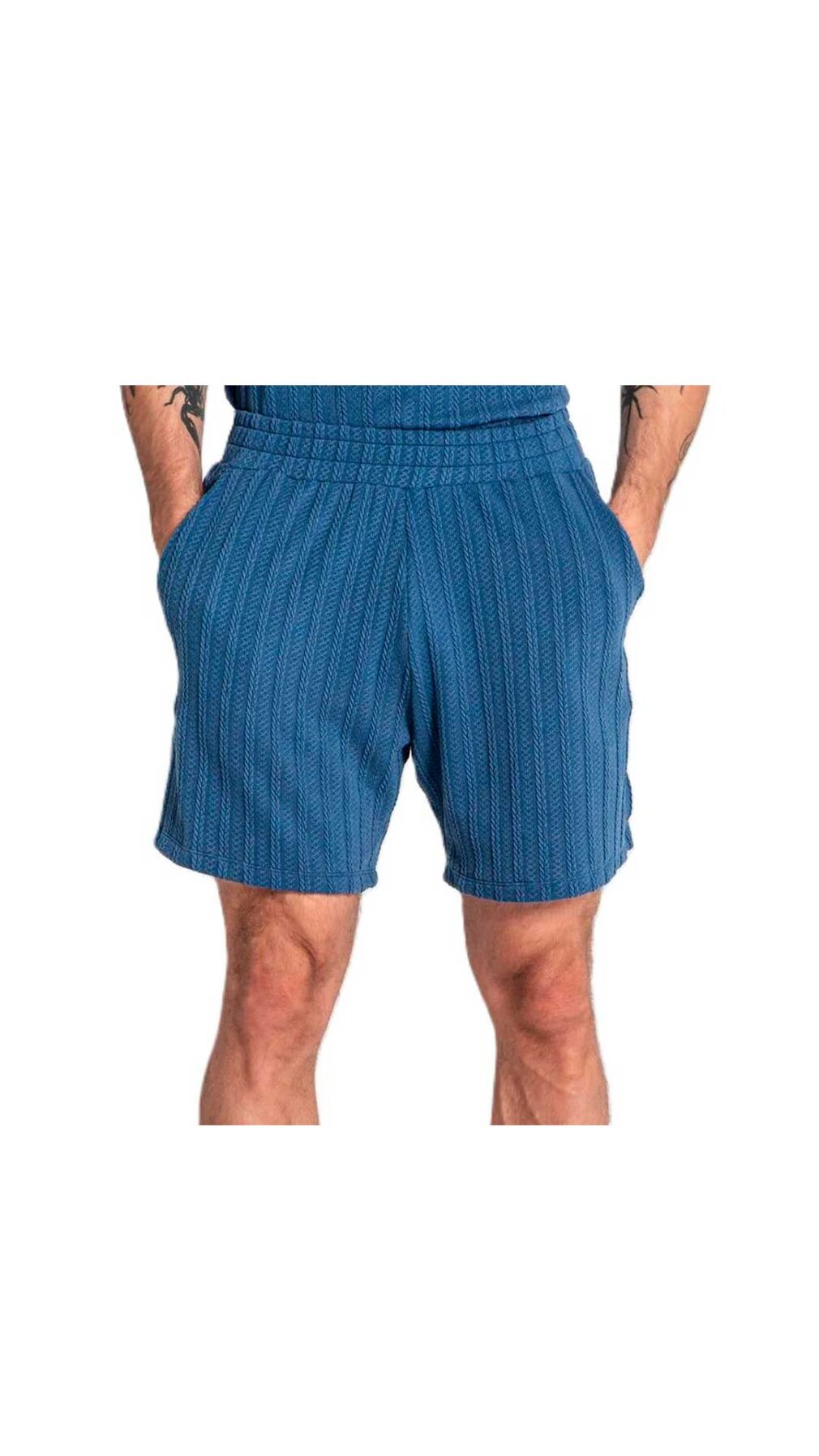 Pantalón corto de punto trenzado