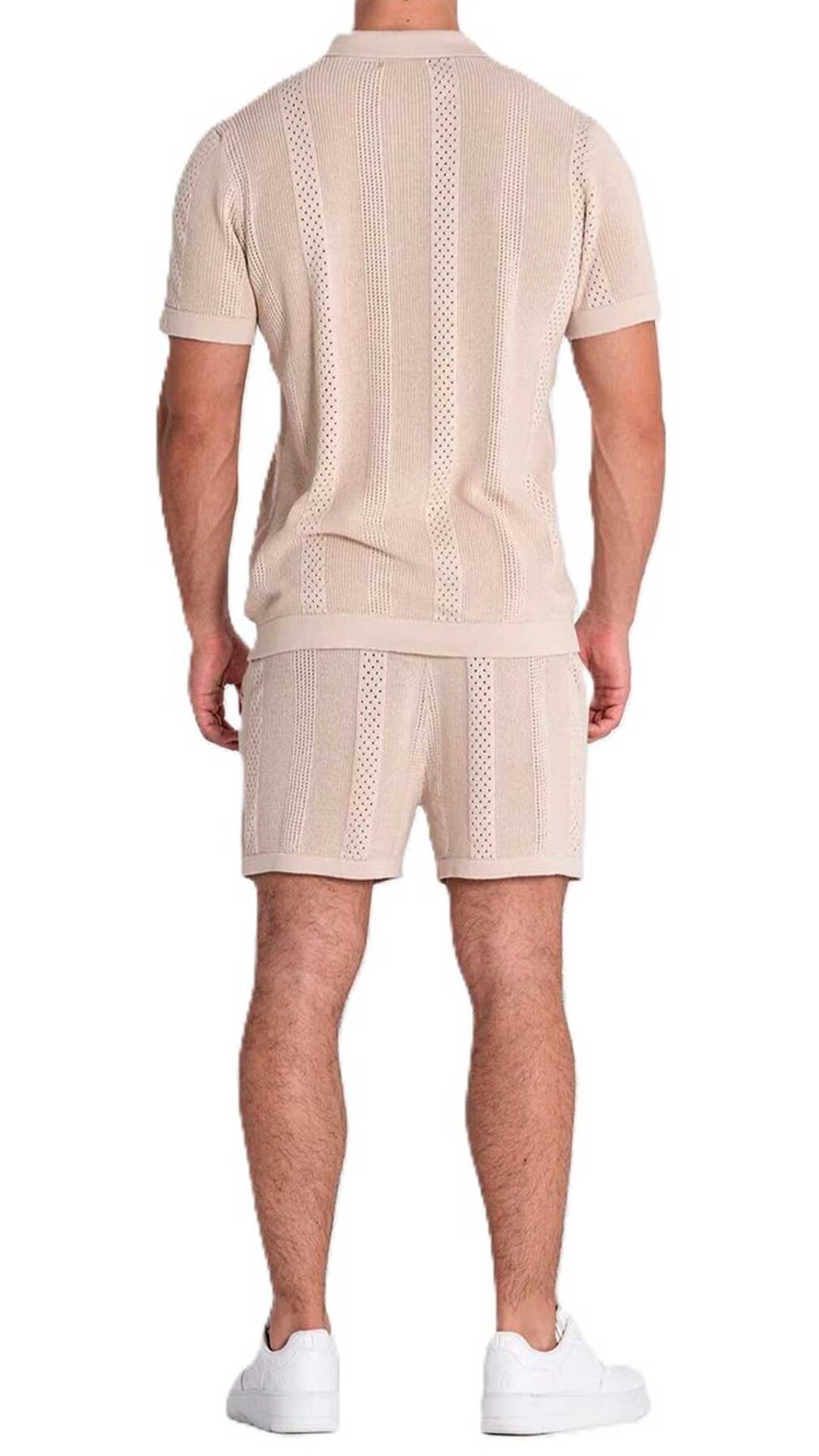 Camisa de punto calado de algodón
