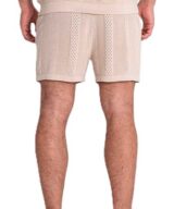 Pantalón corto de punto calado de algodón