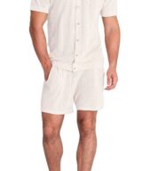 Pantalón corto de punto calado de algodón