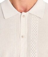 Camisa de punto calado de algodón