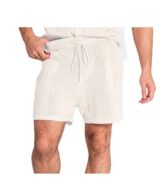 Pantalón corto de punto calado de algodón