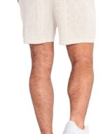 Pantalón corto de punto calado de algodón