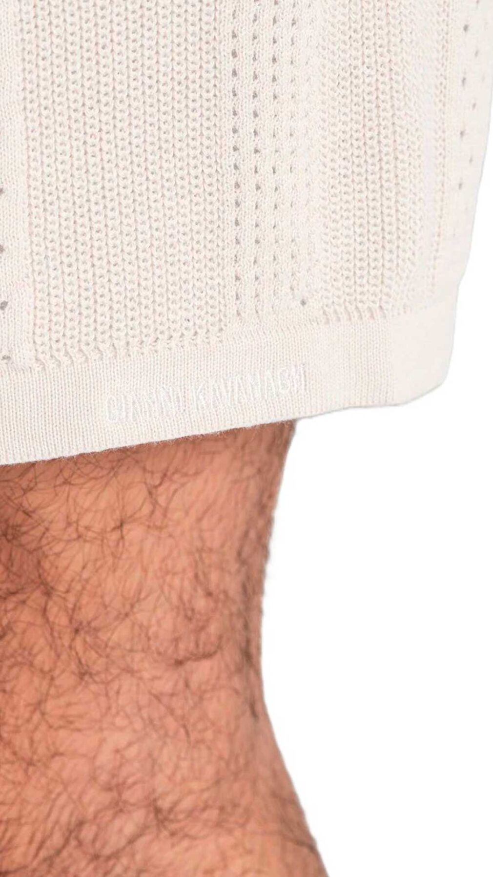 Pantalón corto de punto calado de algodón