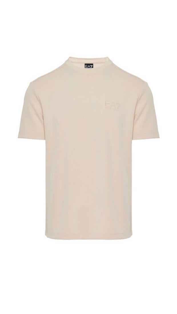 Camiseta ajustada EA7 Emporio Armani color crema