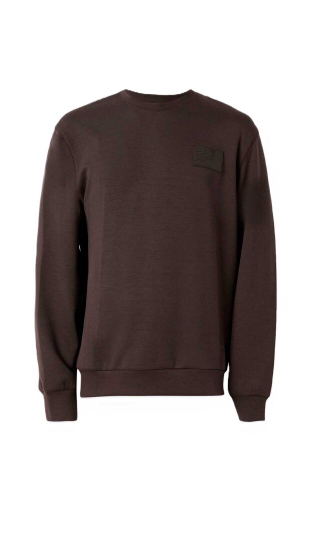 Sudadera amplia de EA7 Emporio Armani color marrón