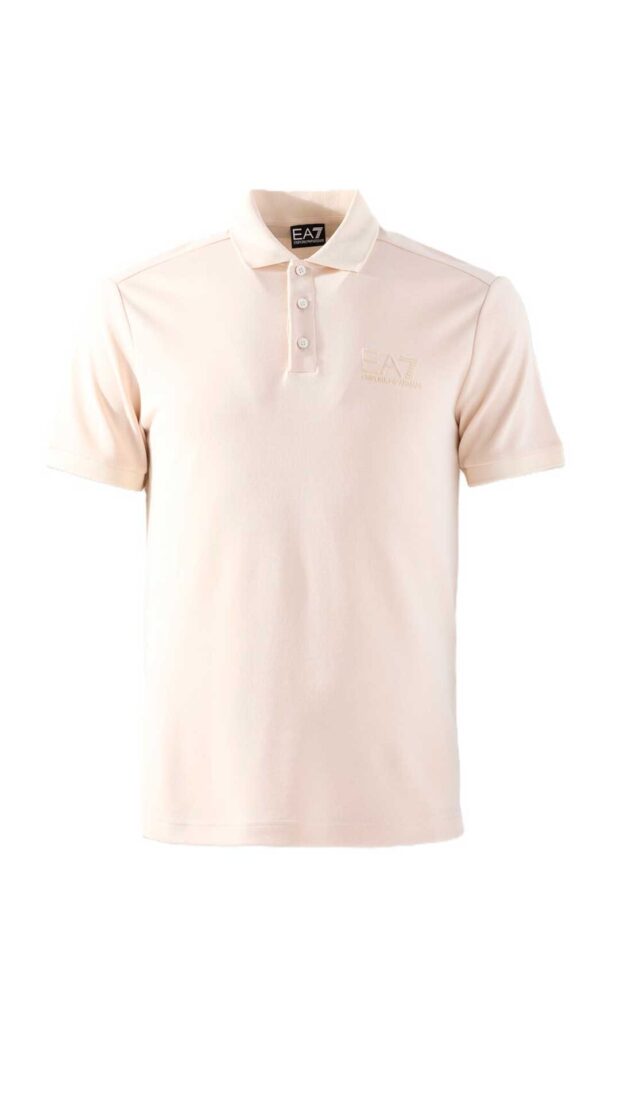 Polo EA7 Emporio Armani tejido texturizado color crema