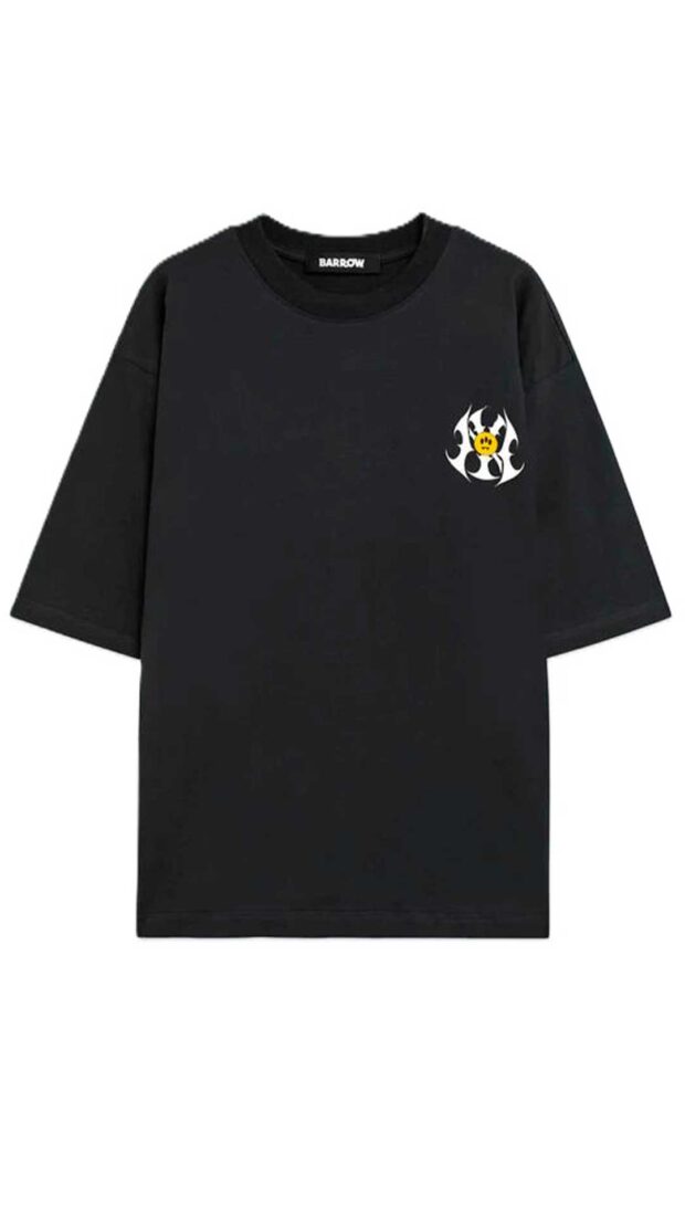 Camiseta Barrow color asfalto corte amplio