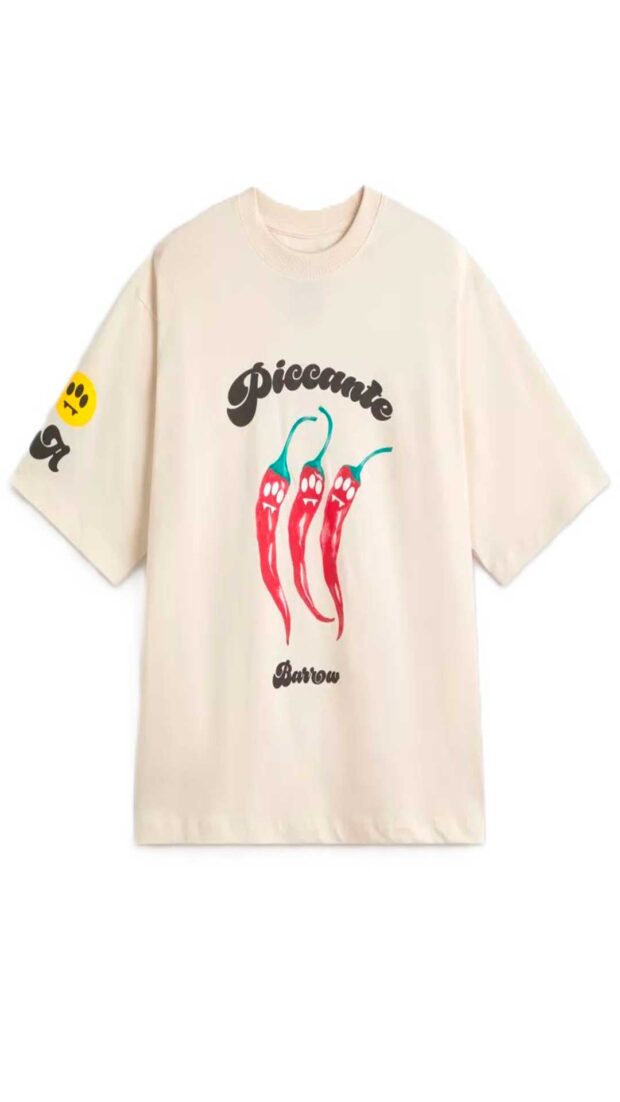 Camiseta Barrow color crema corte amplio