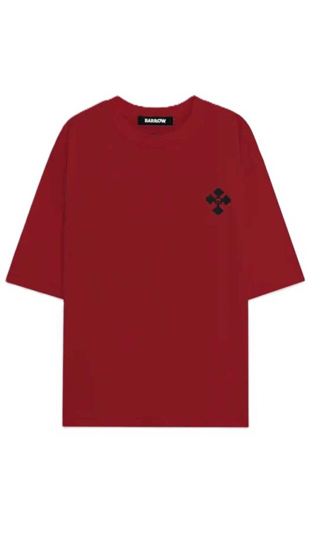 Camiseta Barrow color burdeos corte holgado