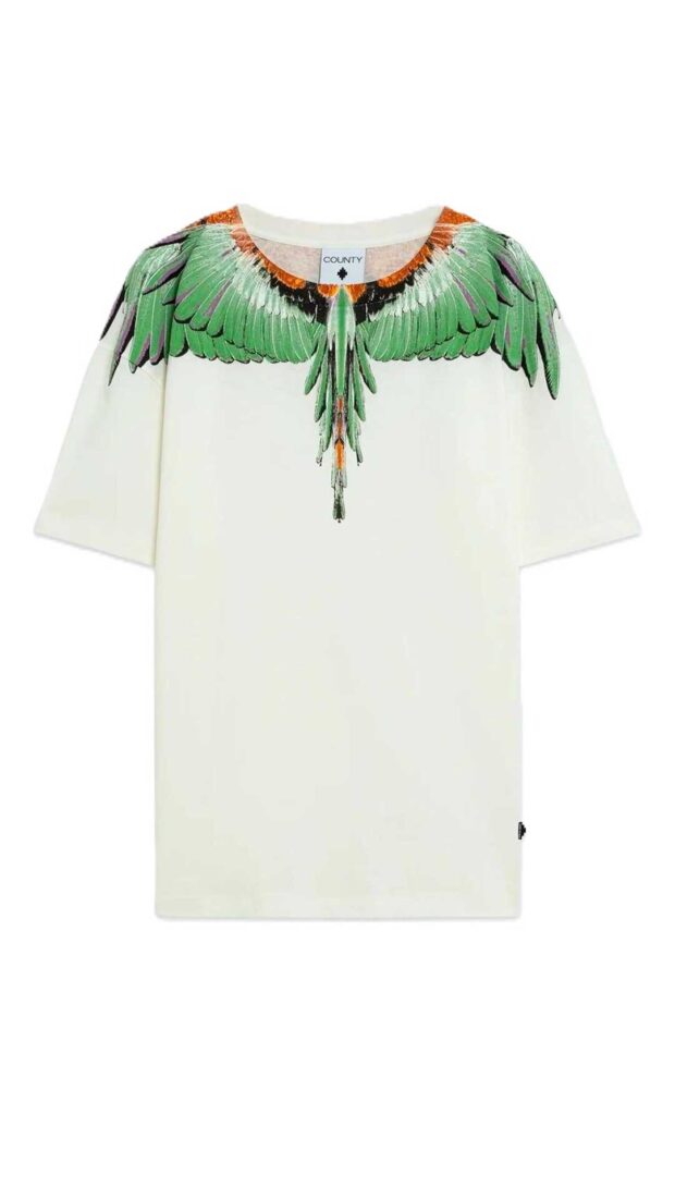 Camiseta corte regular color crema County of Milan Marcelo Burlon
