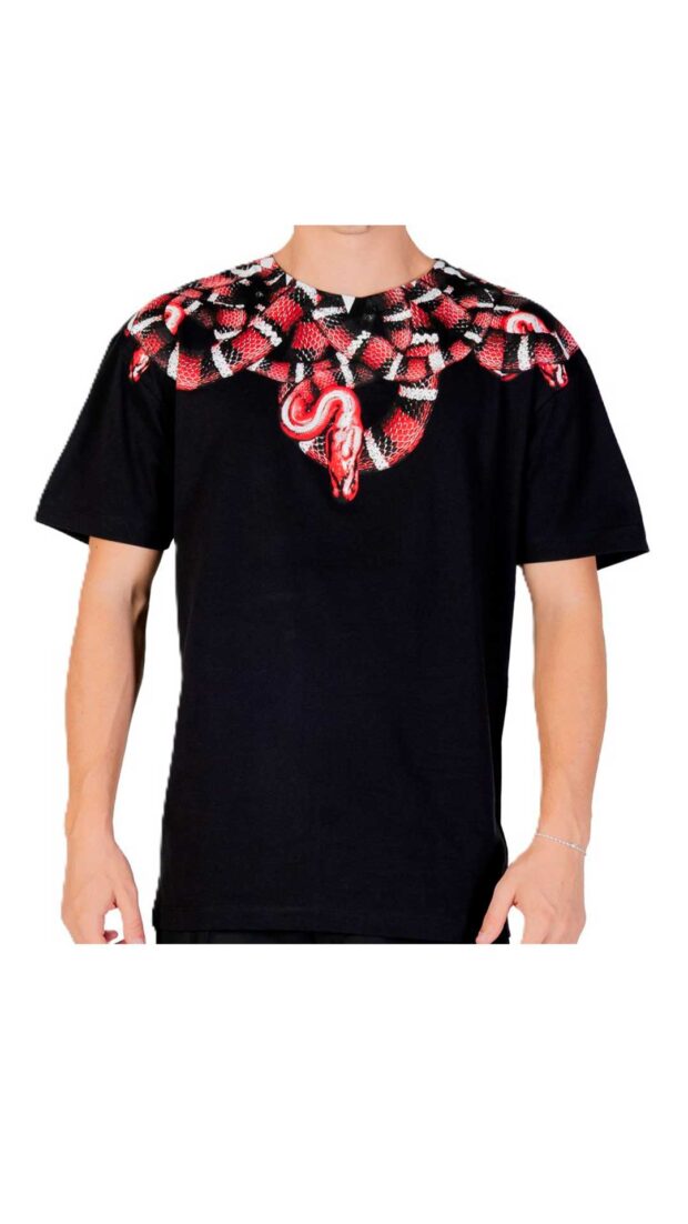 Camiseta corte regular color negro County of Milan Marcelo Burlon