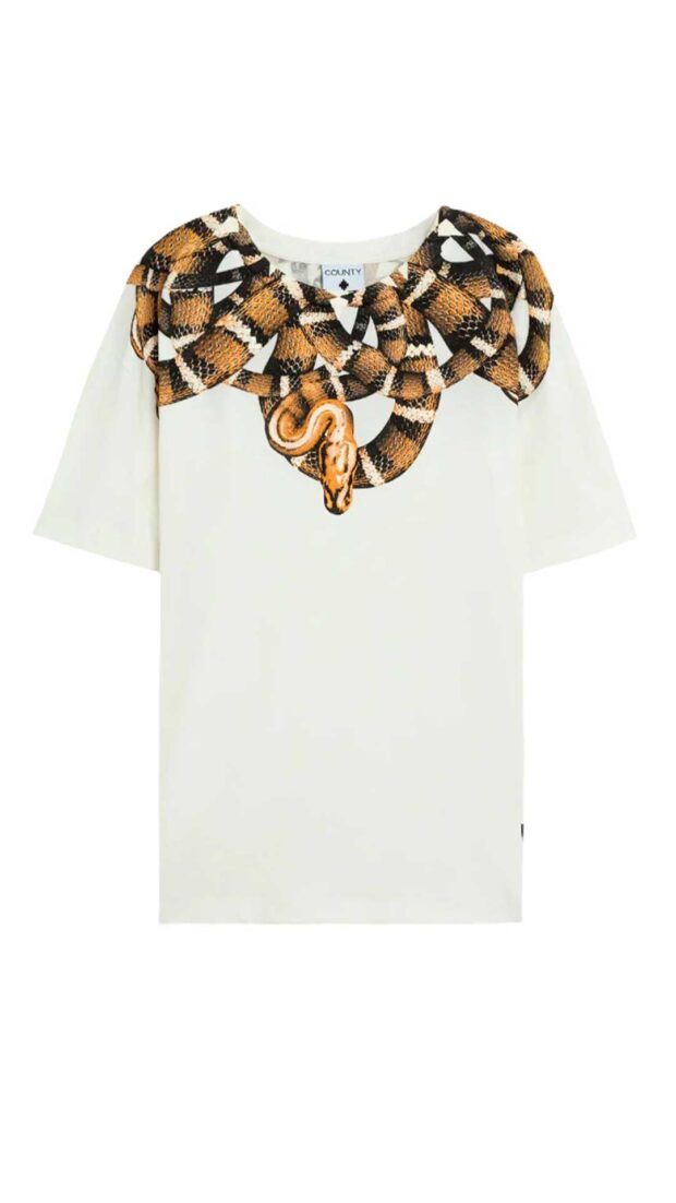 Camiseta corte regular color beige  County of Milan Marcelo Burlon