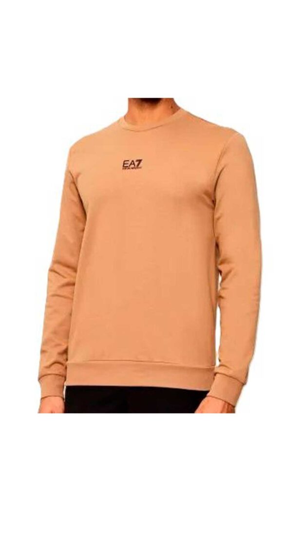 Sudadera EA7 Emporio Armani corte regular color camel