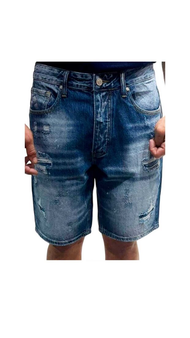Jeans 928 cortos coajustado color azul Arthur & Co.