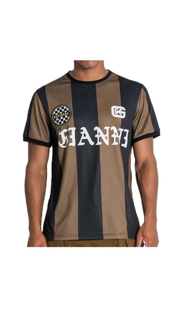 Camiseta team de rayas con logotipo