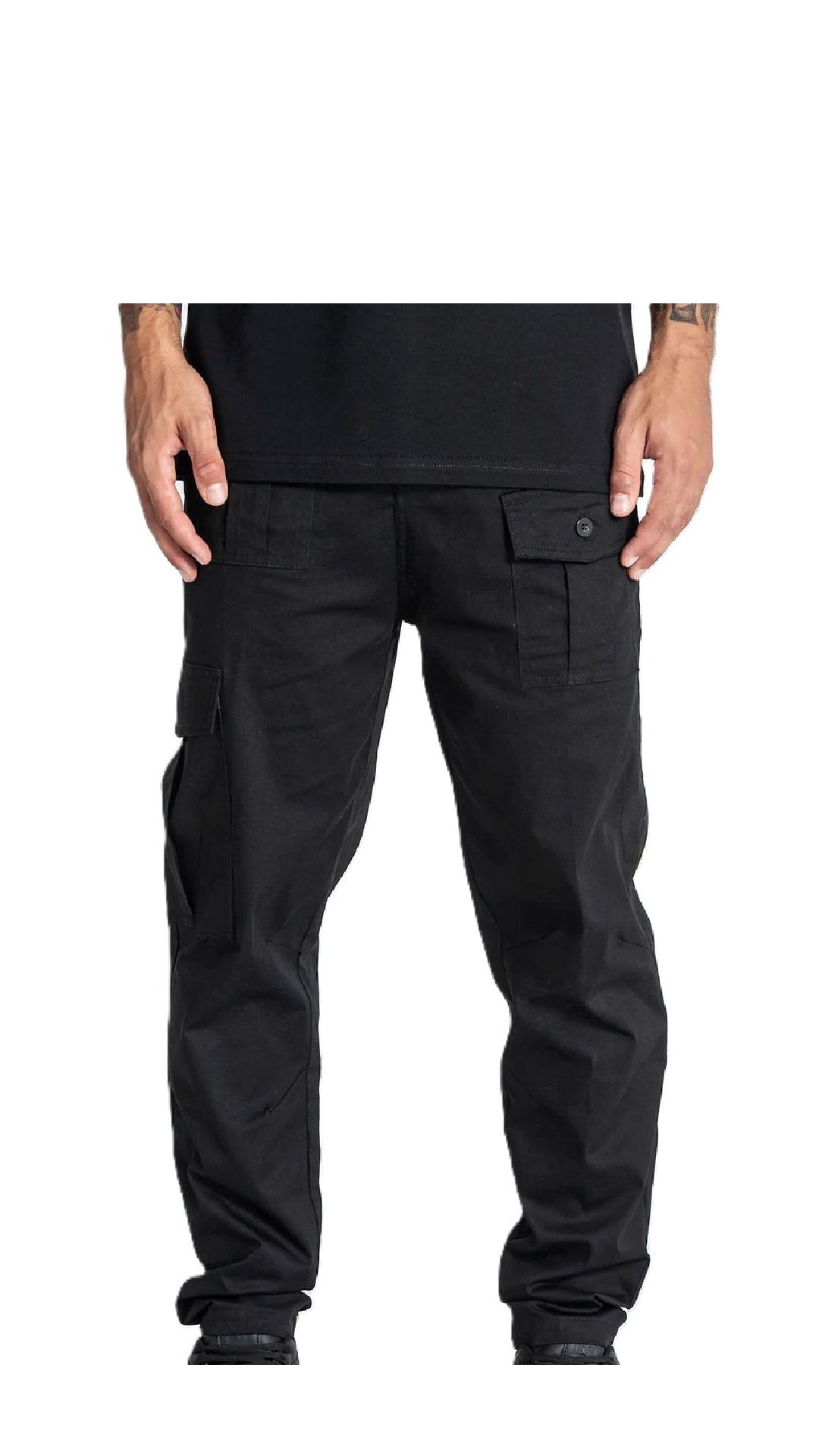 Pantalón cargo de algodón elástico