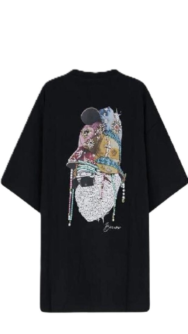 Camiseta amplia con estampado gráfico