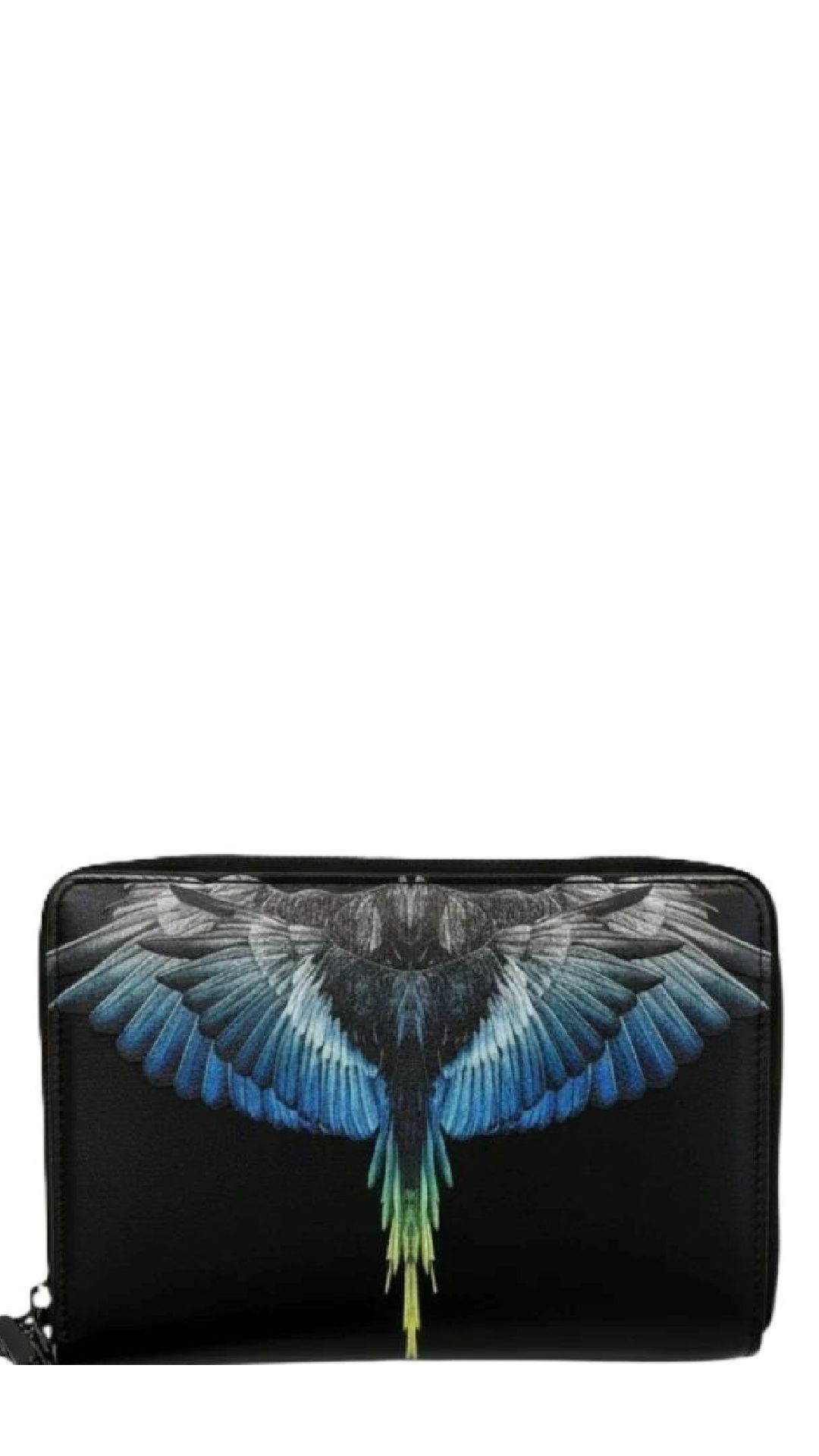 Pochette de piel ecológica con estampado de alas