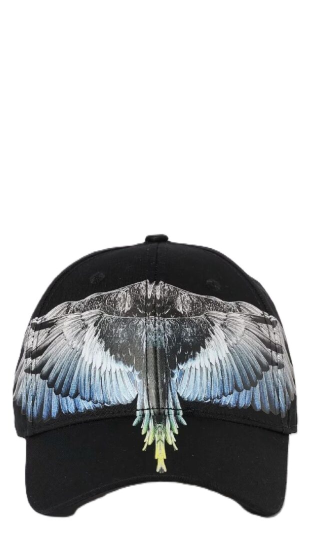 Gorra de algodón con estampado y logo bordado