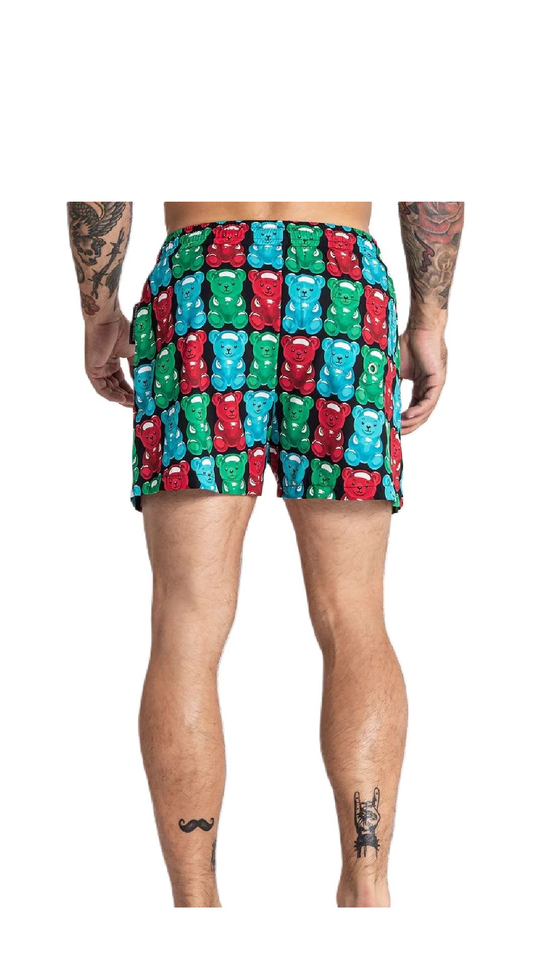 Bañador ajustado elástico modelo boxer estampado de osos