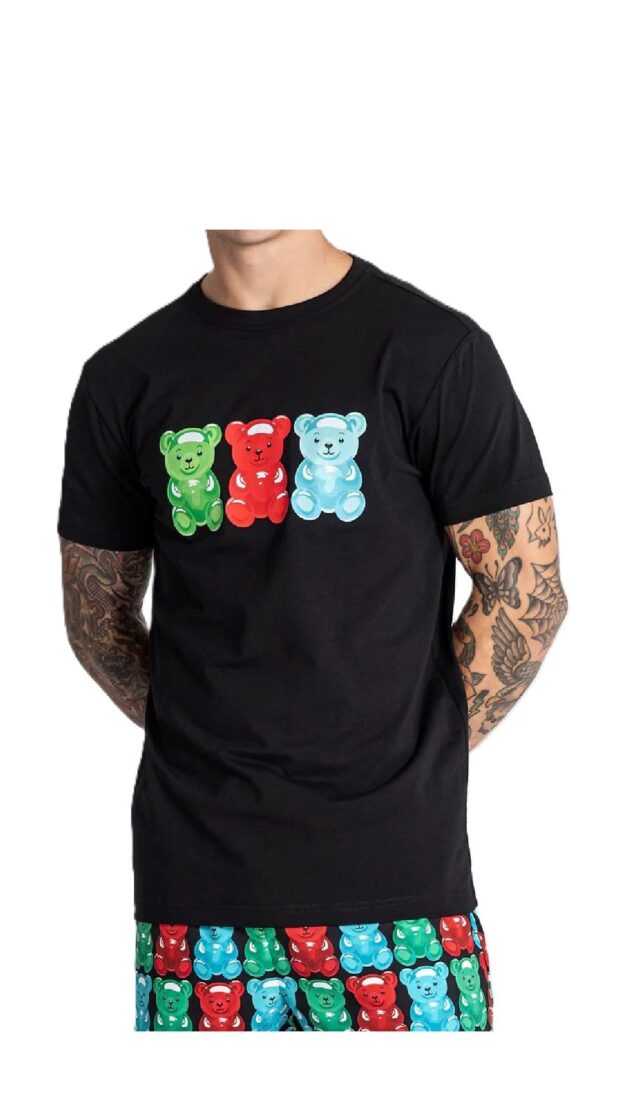Camiseta ajustada con estampado de osos