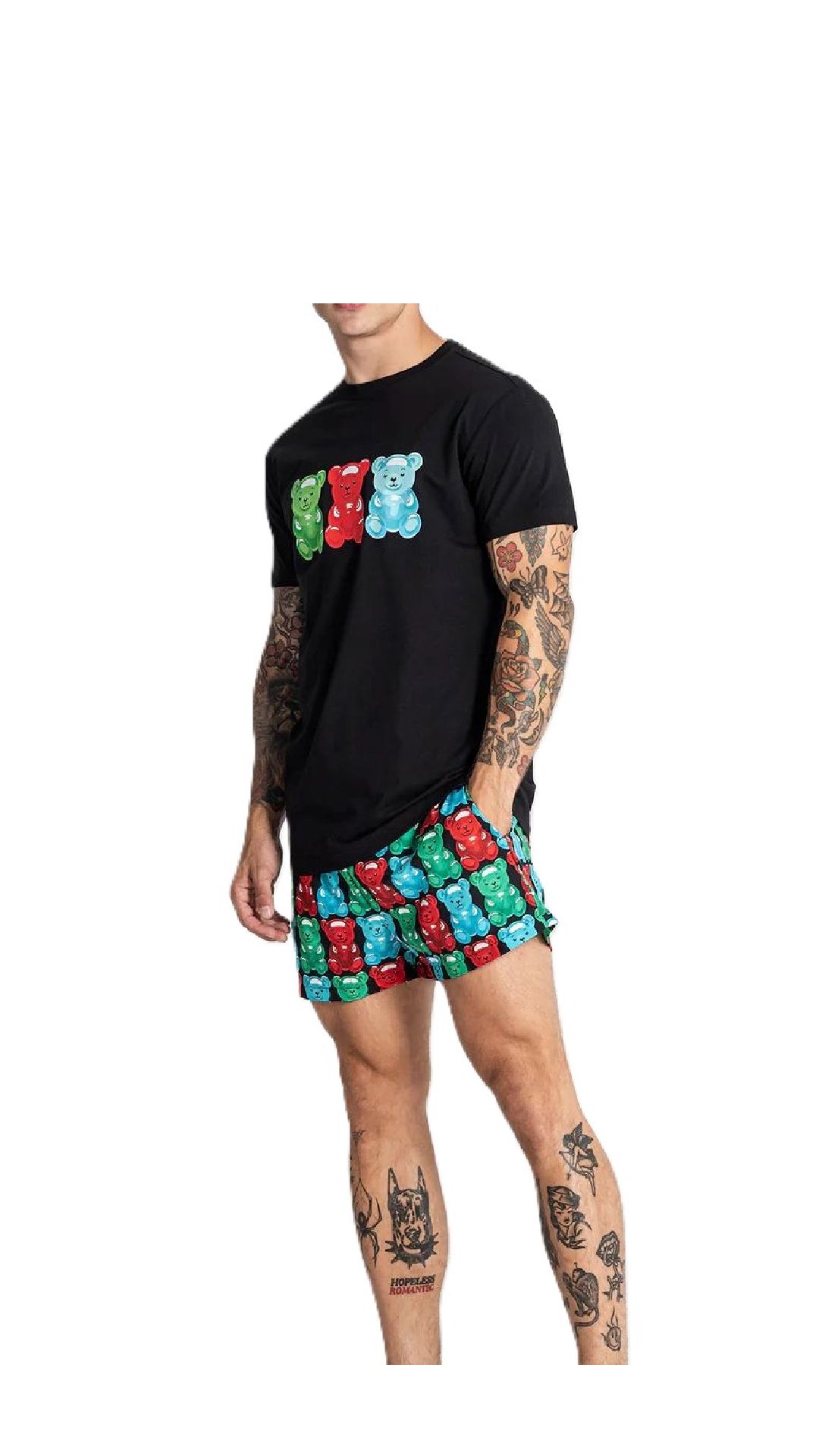 Camiseta ajustada con estampado de osos