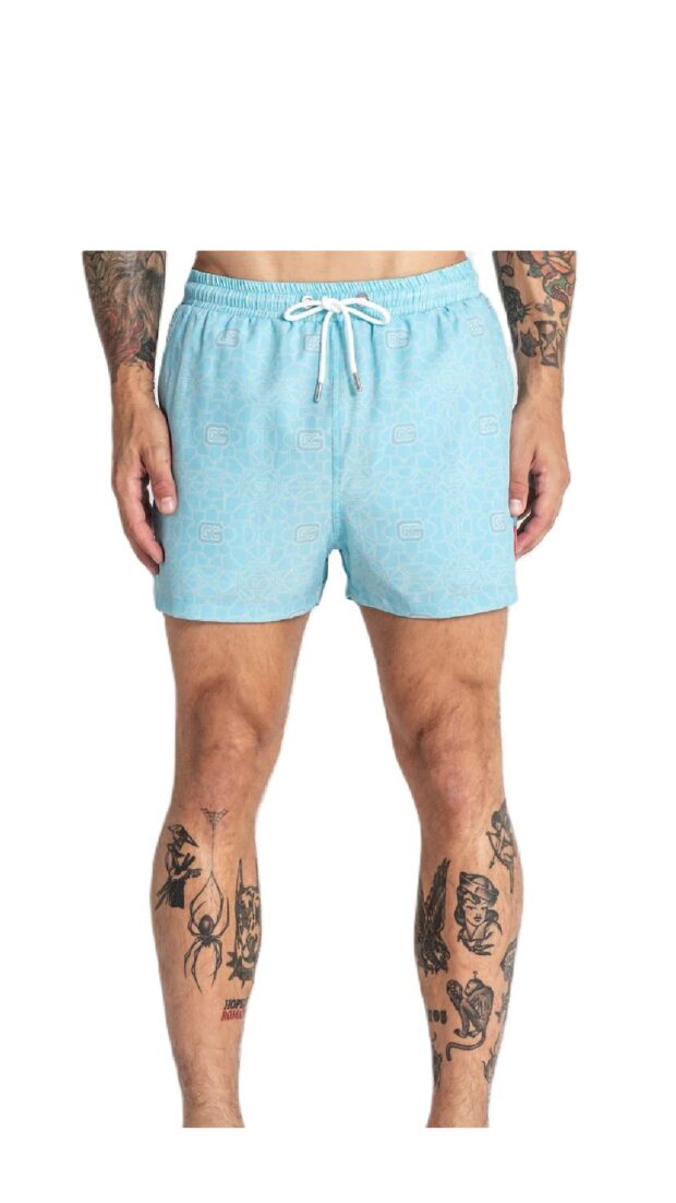 Bañador ajustado elástico modelo boxer estampado del logotipo en toda la pieza