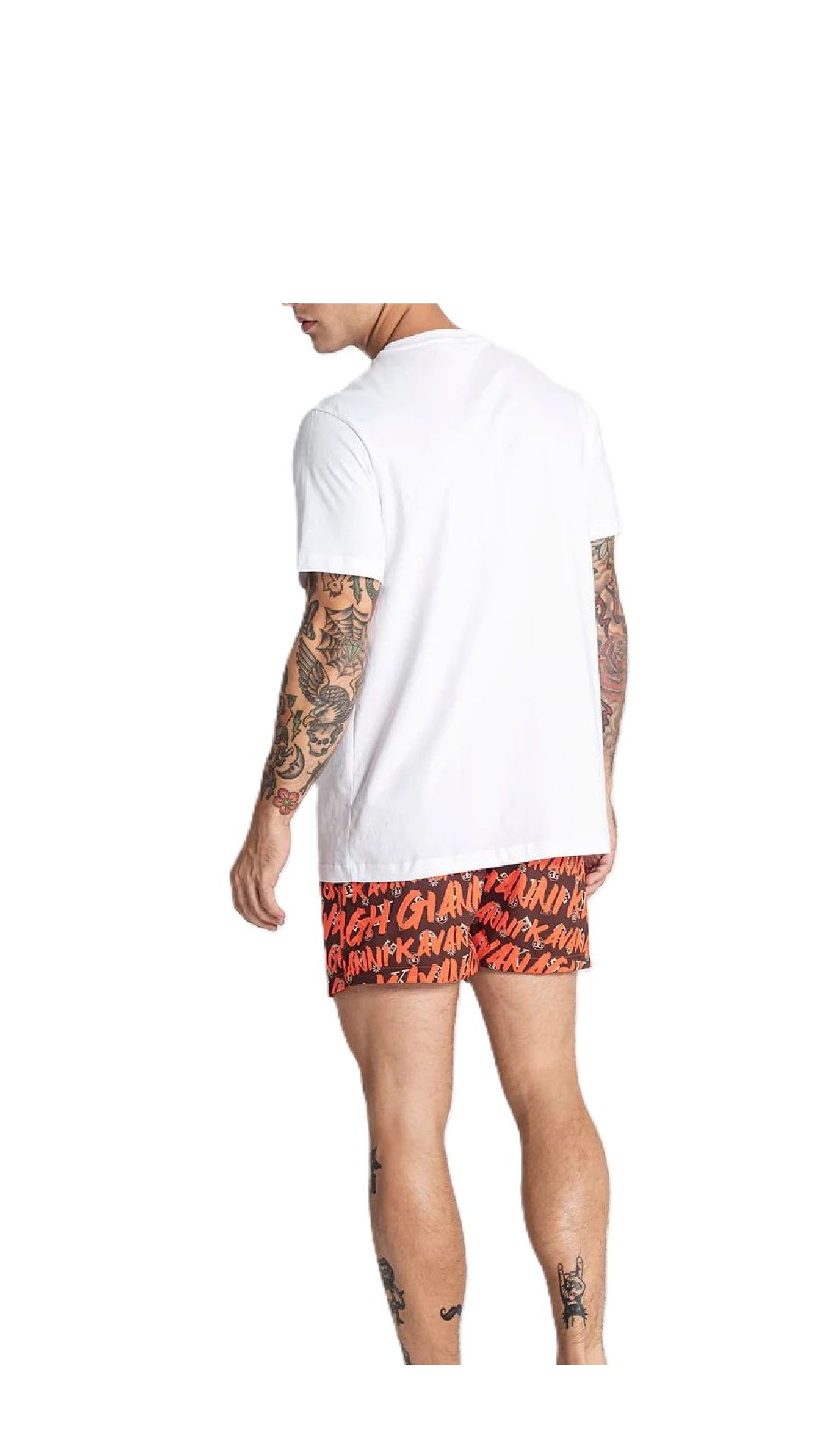 Camiseta amplia de algodón con bolsillo estampado de graffiti