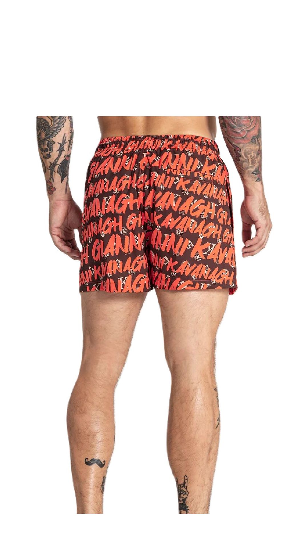 Bañador ajustado elástico modelo boxer estampado de graffiti