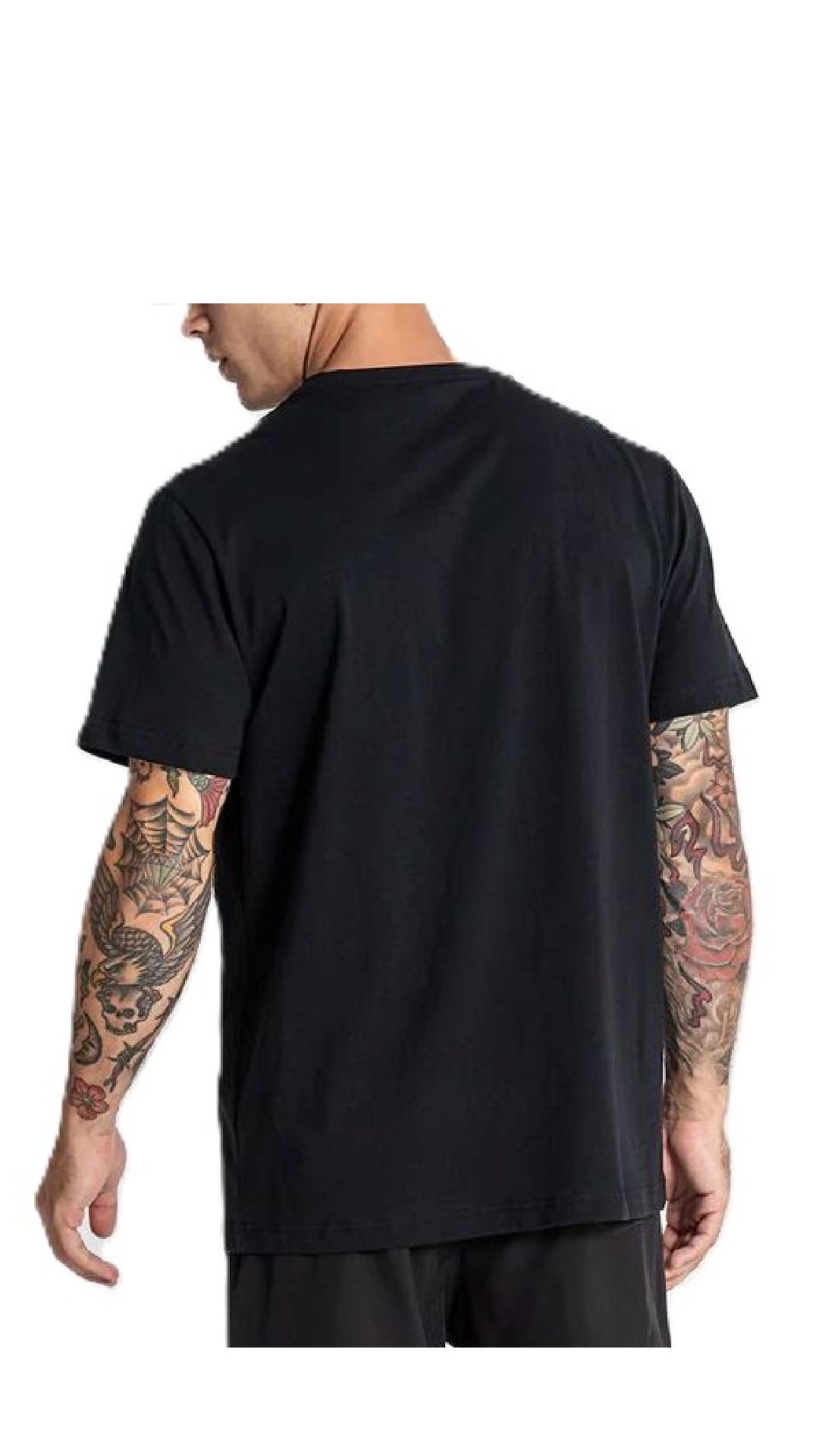 Camiseta amplia de algodón con bolsillo de cuadros