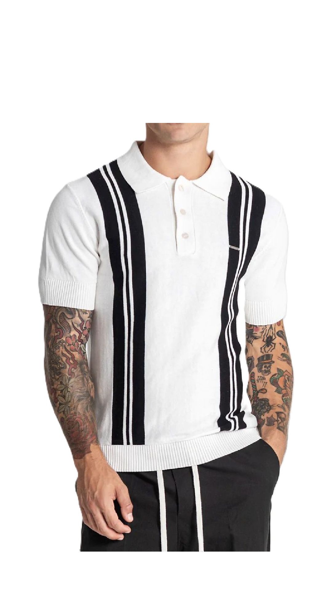 Polo de algodón con placa del logotipo