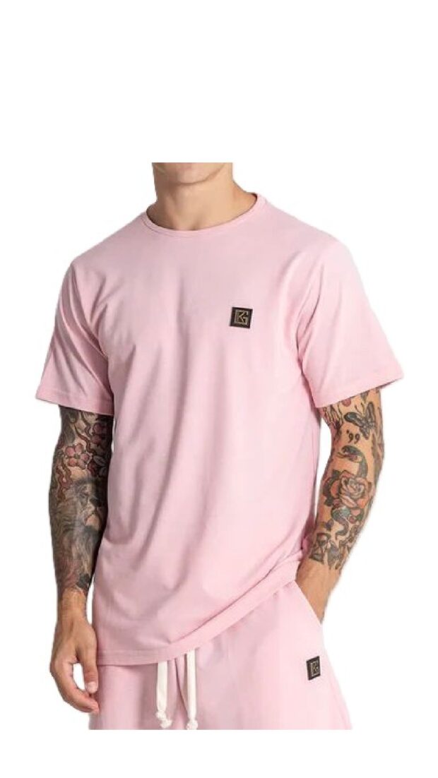 Camiseta holgada de piqué con placa del logotipo