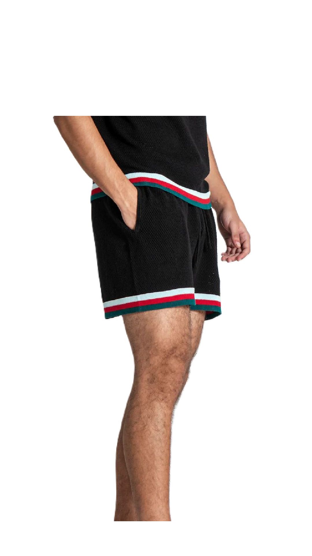 Short de punto algodón de rejilla