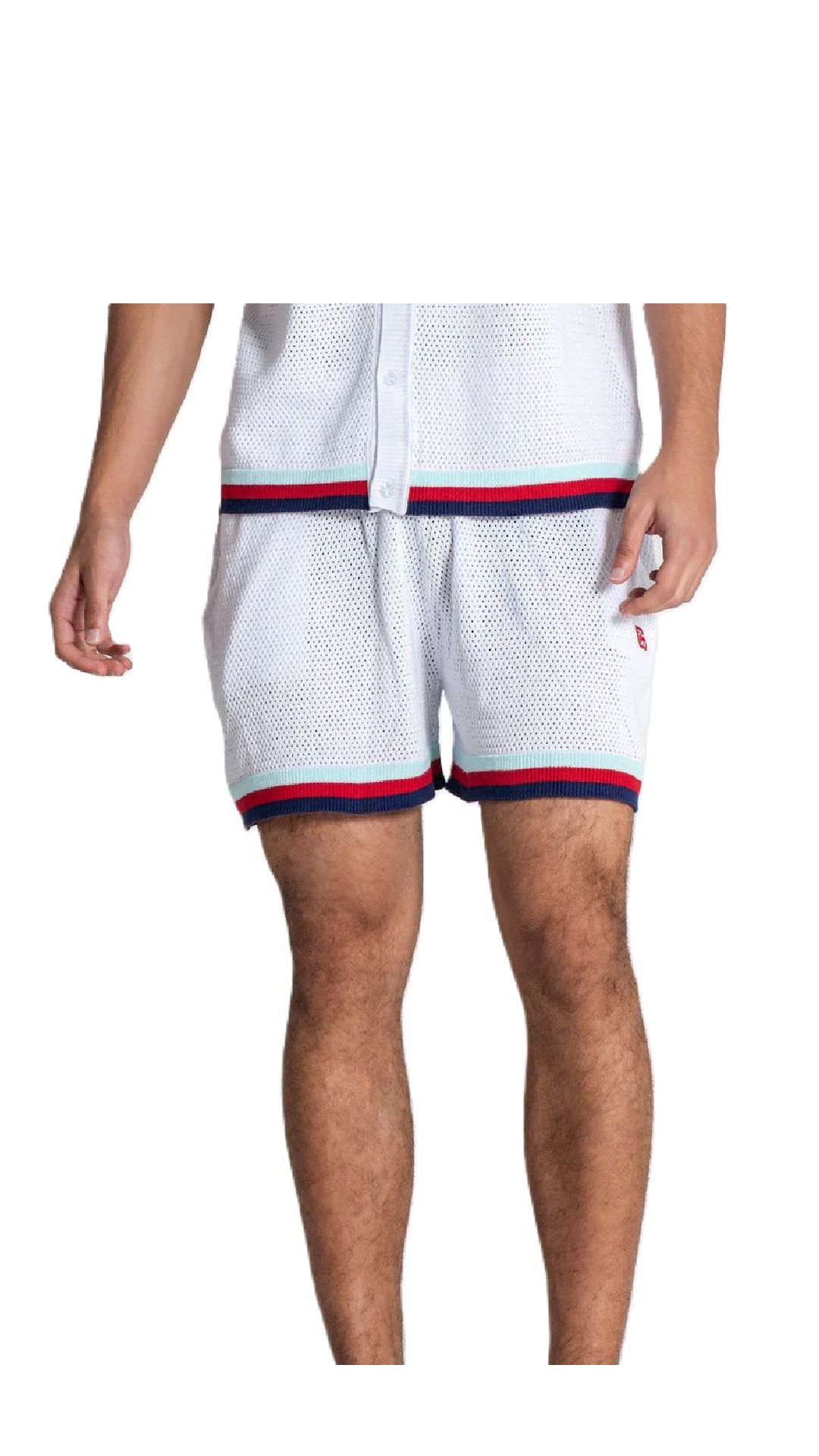 Short de punto algodón de rejilla