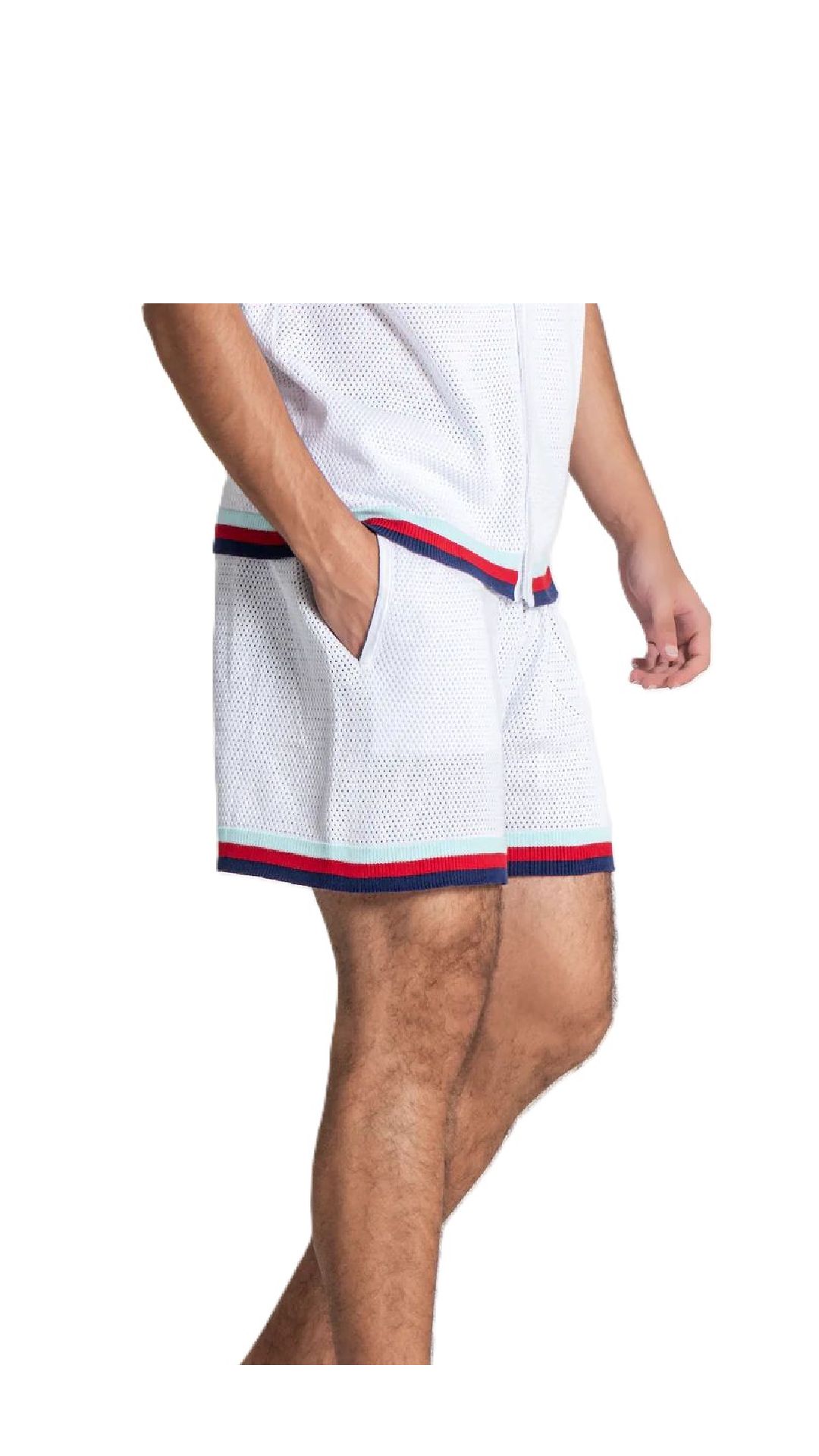 Short de punto algodón de rejilla