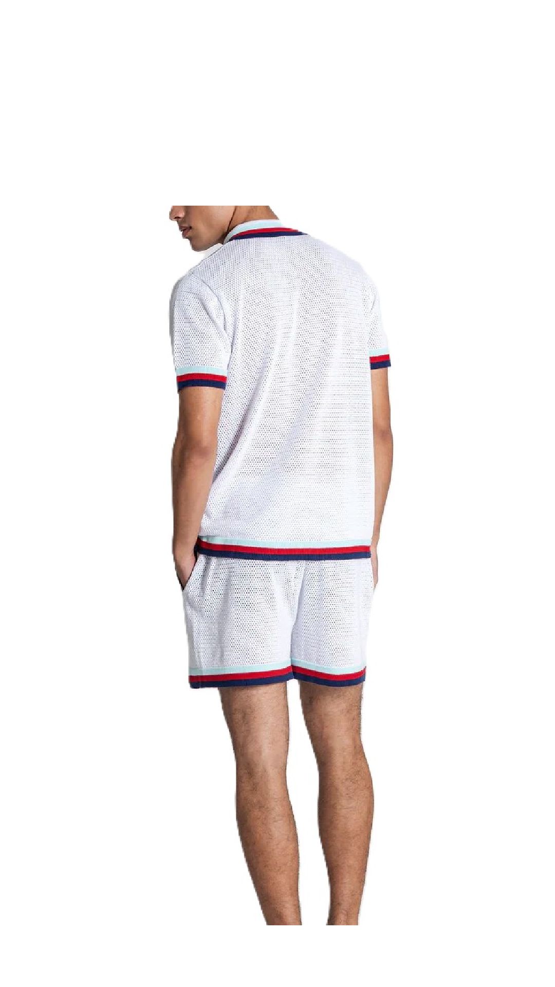 Camisa de punto algodón de rejilla