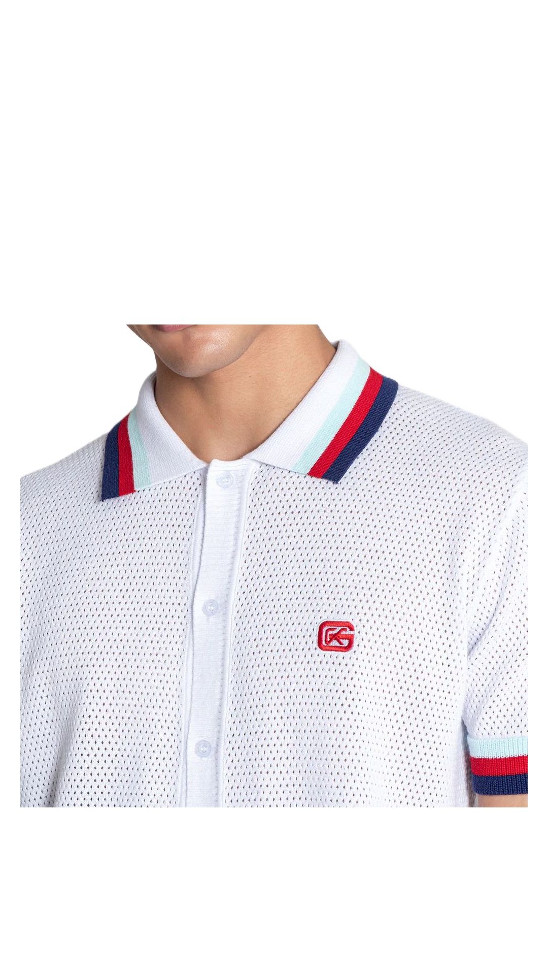 Camisa de punto algodón de rejilla