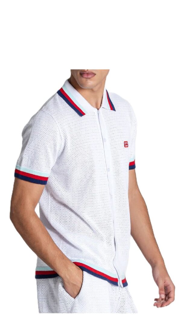 Camisa de punto algodón de rejilla
