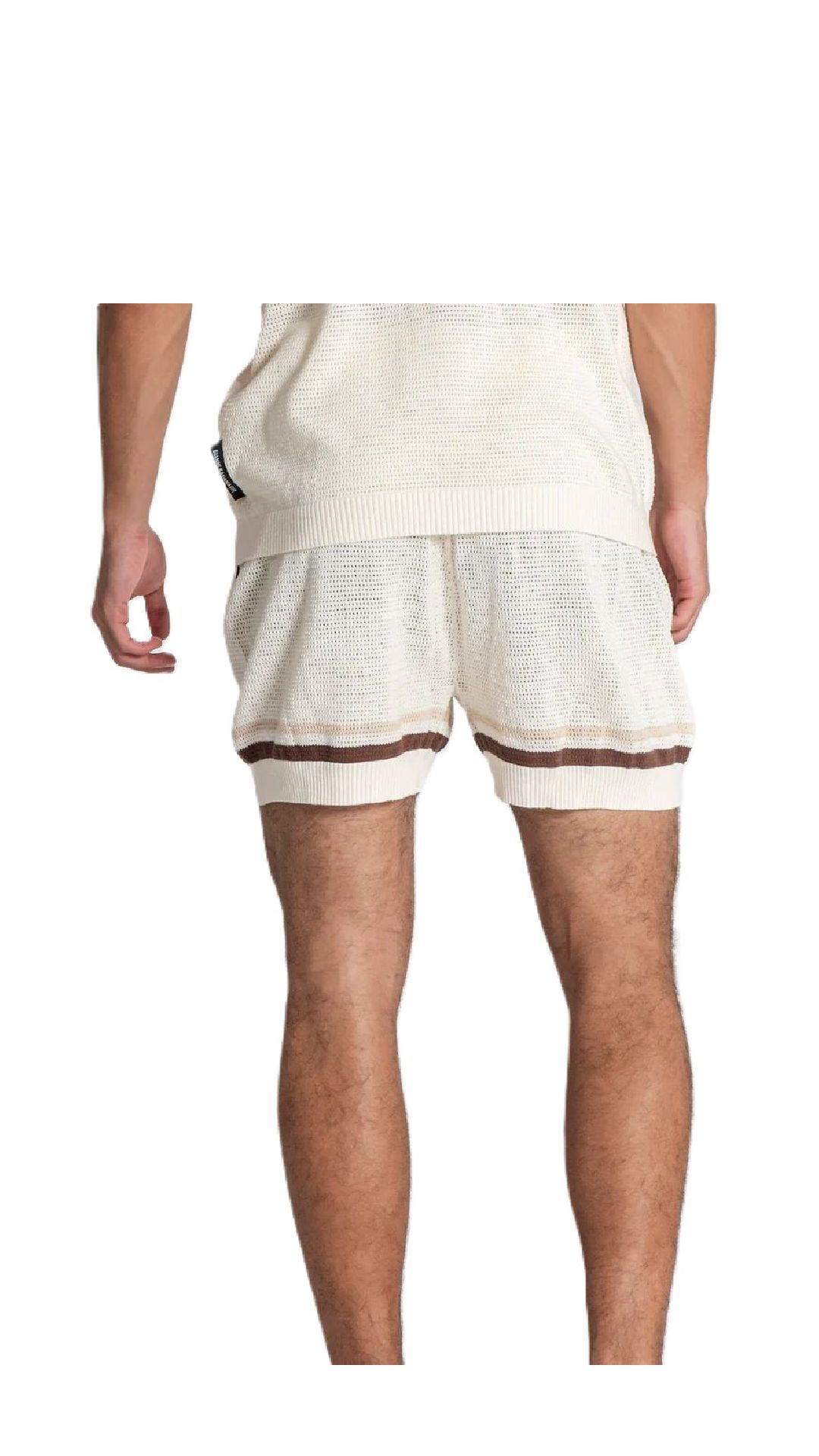 Short de punto algodón de rejilla