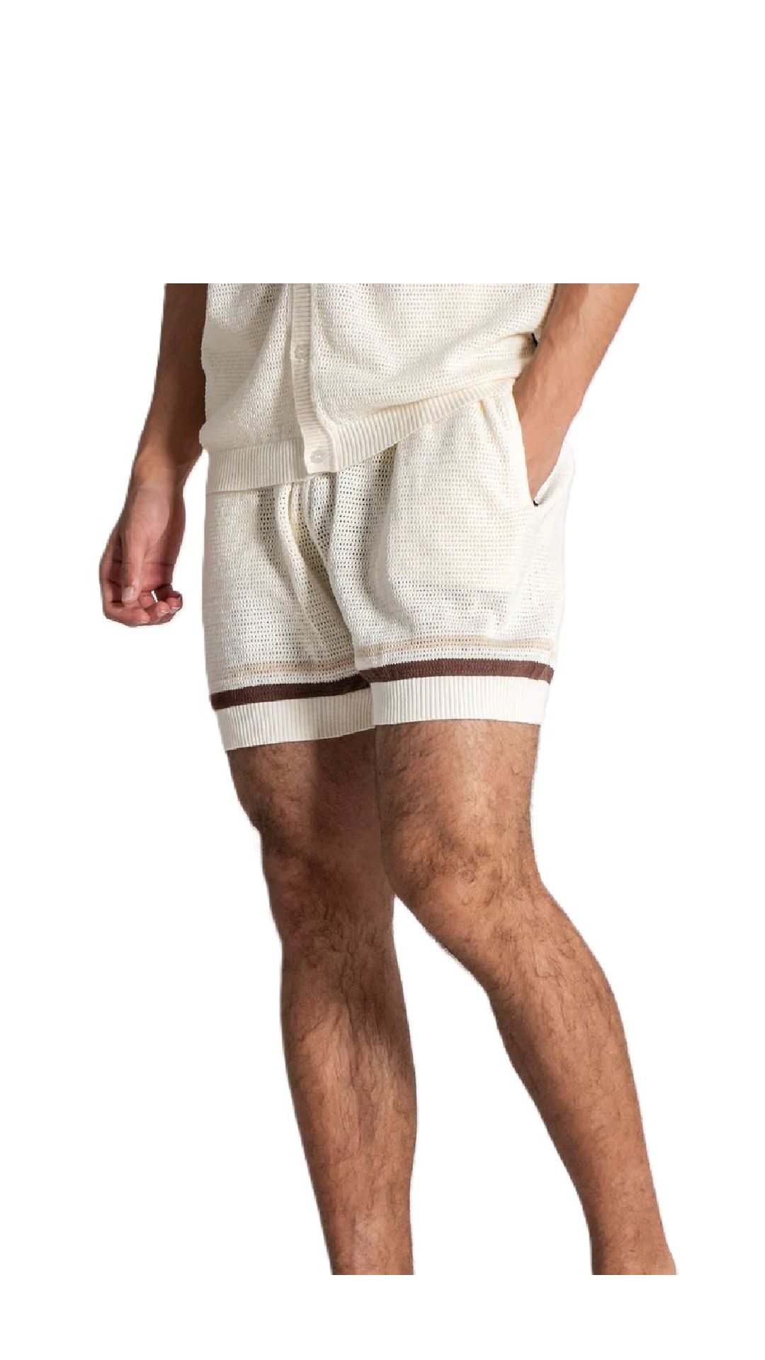 Short de punto algodón de rejilla
