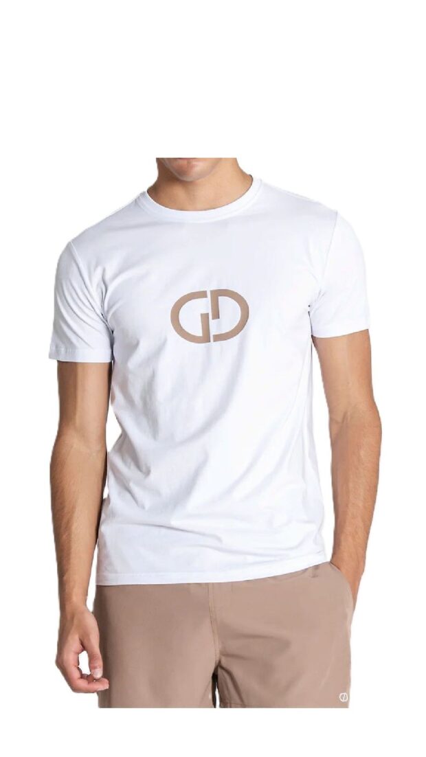 Camiseta ajustada con logotipo en contraste