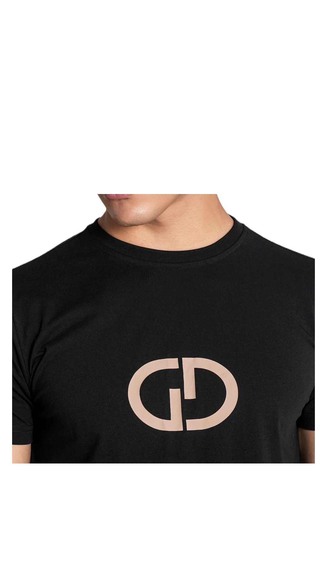 Camiseta ajustada con logotipo en contraste