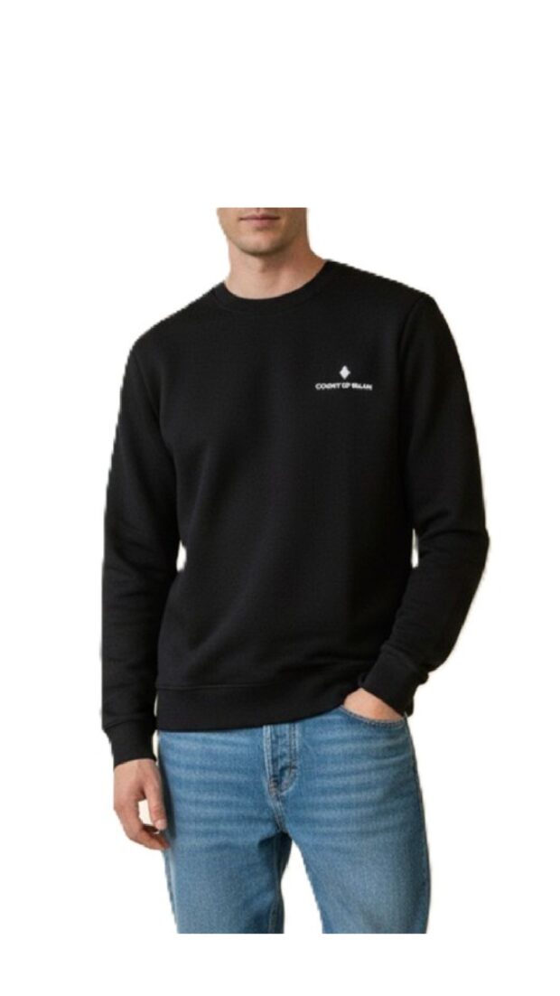Sudadera amplia de algodón con logotipo bordado