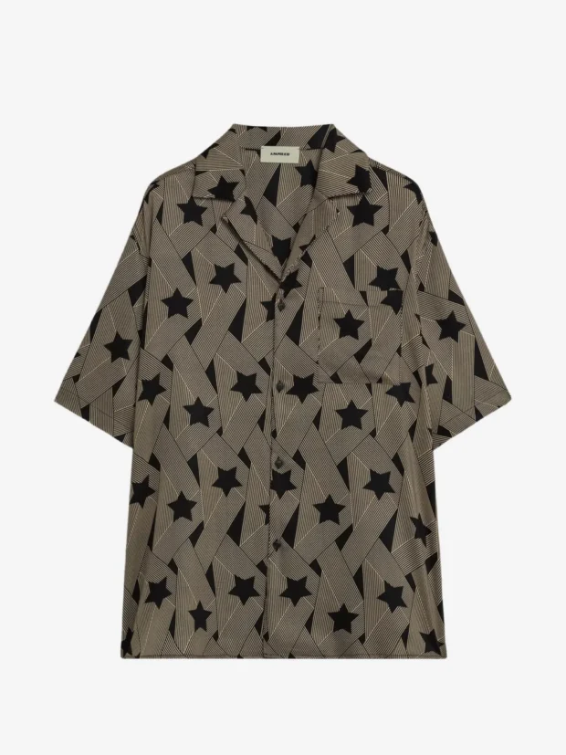 Camisa holgada de viscosa con estampado