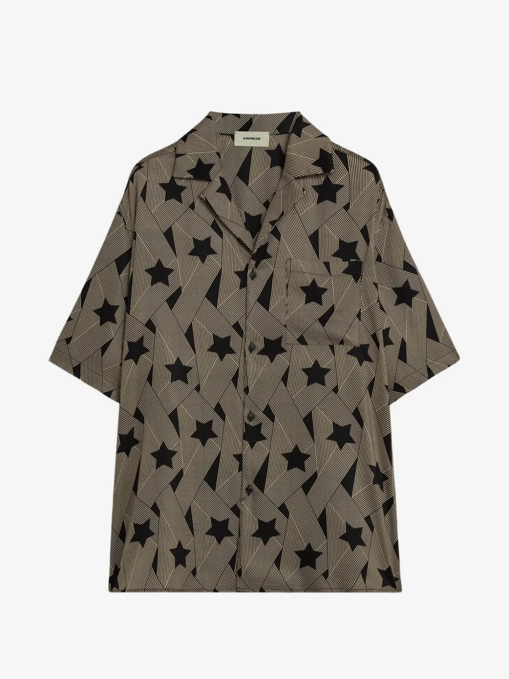 Camisa holgada de viscosa con estampado