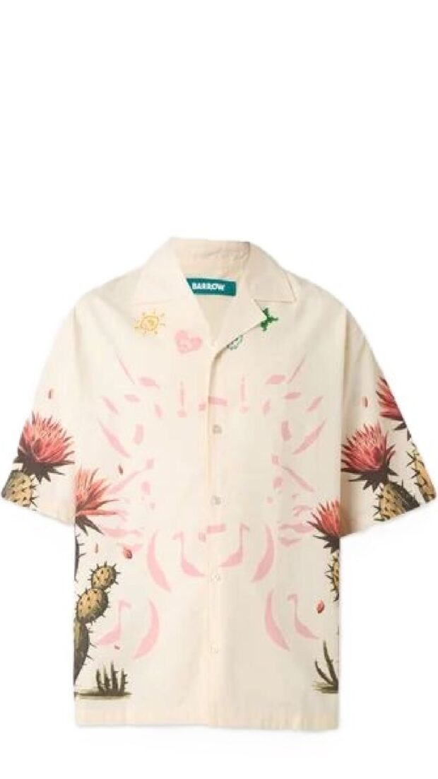 Camisa holgada de algodón con estampado